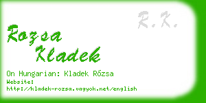 rozsa kladek business card